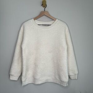 LOFT Cream Sherpa Textured Women's Sweater